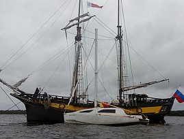 Команда мореплавателей Карельской региональной организации ВОС приняла участие в «Кижской регате» на бригантине «Полярный Одиссей»