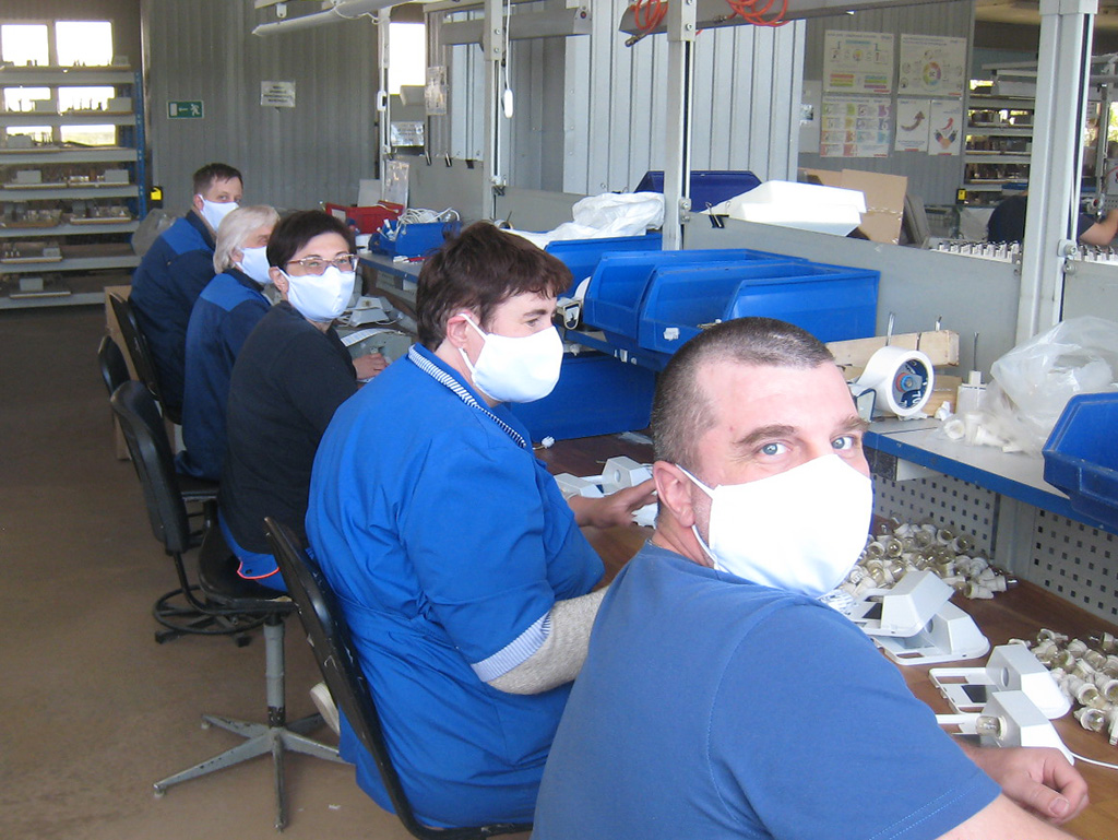 Снабжение работников липецкого предприятия ВОС защитными масками