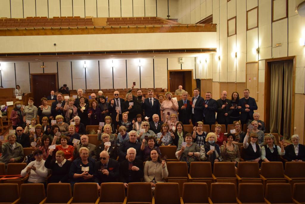 Общая фотография делегатов и гостей XXII отчётно-выборной конференции Санкт-Петербургской РО ВОС
