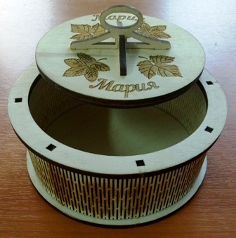 Шкатулка круглая маленькая