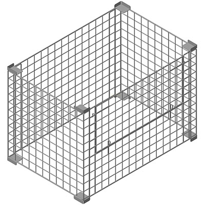 Ограждения сетчатые 1200х800х1200 (с 1 дверкой) ячейка 75х75