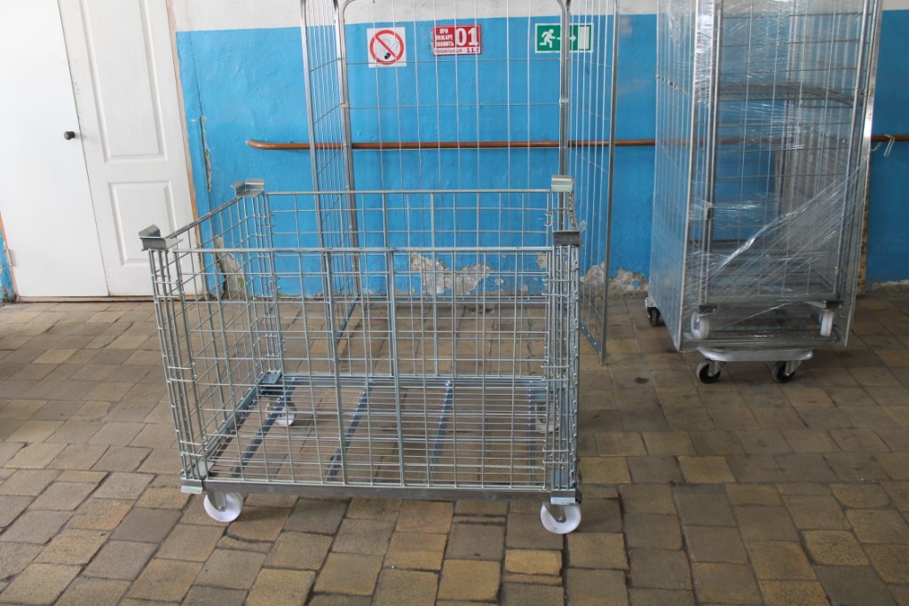 Ограждения сетчатые с сетчатым дном на колесах 1200х800х1000