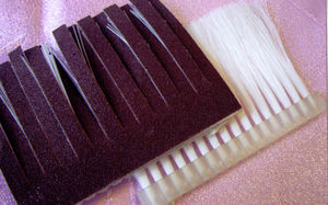 Щетка-абразив (синтетика/абразив шкурка) 200х75х8