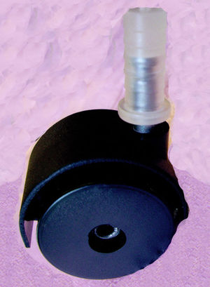 Опора колесная ОКДУ.8.1.00 (к кроватке детс-кой) с пластмассовым держателем L-28, Ф10