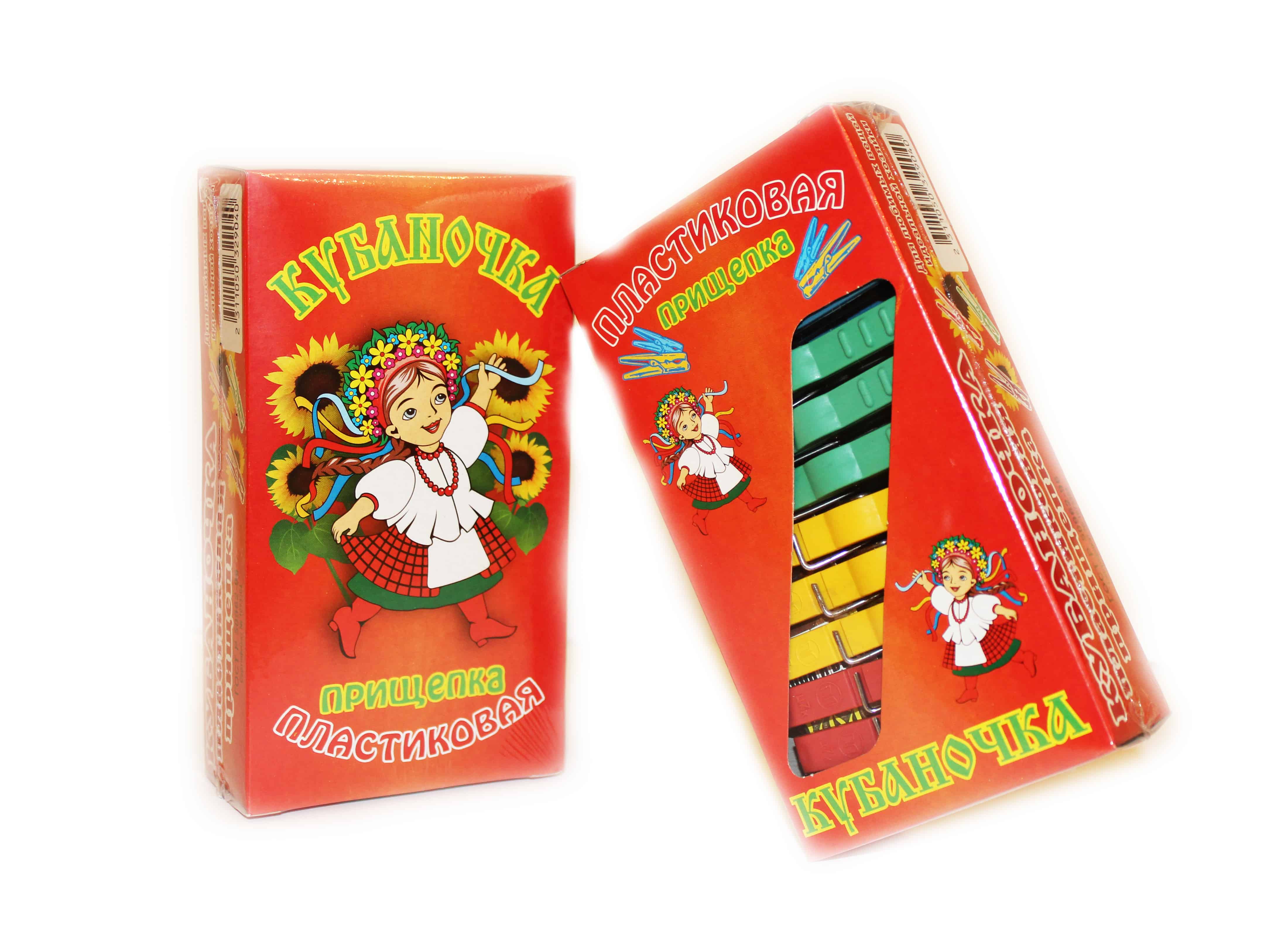 Прищепка полипропиленовая "Кубаночка" 24 в коробочке