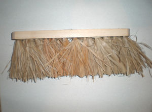 Щетка для пола деревянная, мочальная,     4-х рядная