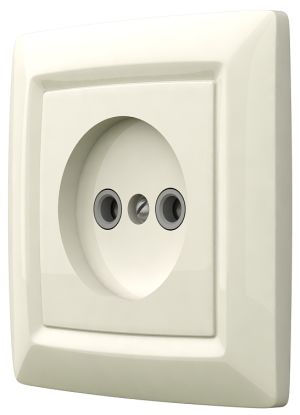 Розетка одноместная скрытой установки, серия REONE, цвет белый