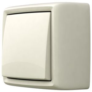 Выключатель - переключатель (коридорный) открытой установки, серия REONE, цвет белый