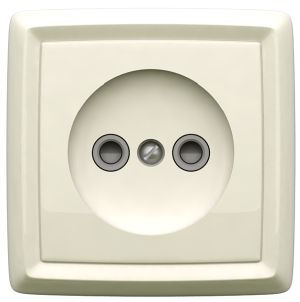 Розетка одноместная открытой установки,с защитными шторками, серия REONE, цвет белый