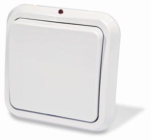 Выключатель скрытой установки одноклавишный,с подсветкой, серия Москвичка,цвет белый