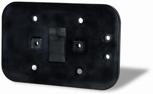 Пластина монтажная под  двухместную розетка, серии Москвичка, цвет черный