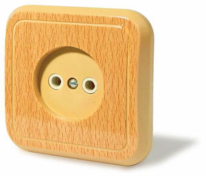 Розетка скрытой установки одноместная, серия Россиянка, цвет под бук