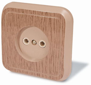 Розетка скрытой установки одноместная, серия Россиянка, цвет под светлое дерево