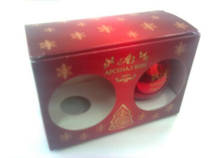 Пачка под два новогодних шарика