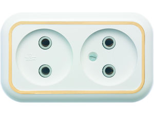 Розетка открытой установки двухместная РА10-382 