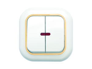 Выключатель скрытой установки двухклавишный с подсветкой С 56-175 