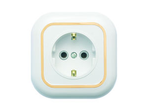 Розетка скрытой установки с заземляющим контактом одноместная  РС16-635 