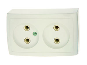 Розетка открытой установки двухместная РА10-404