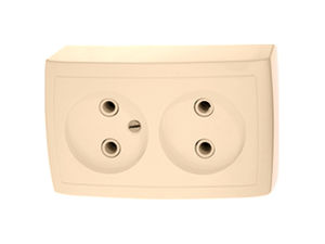 Розетка открытой установки двухместная РА10-404 