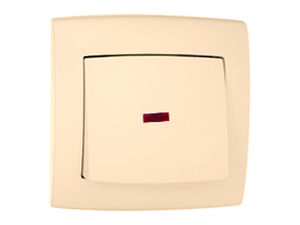 Выключатель скрытой установки одноклавишный с подсветкой С16-180 