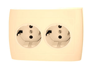 Розетка скр.уст.двухмест. с з/к,з/ш РС16-187 