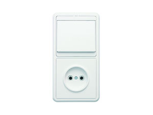 Блок комбинированный скрытой установки(1клавишный выключатель+розетка) БКВР-037