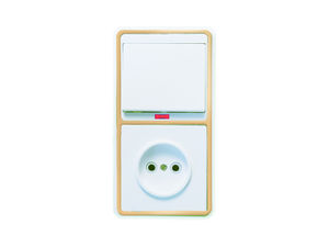 Блок комбинированный скрытой установки (1клавишный выключатель с подсветкой+розетка) БКВР-214 