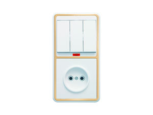 Блок комб.скр.уст.(3кл.выкл.с подсвет.+розетка) БКВР-212 