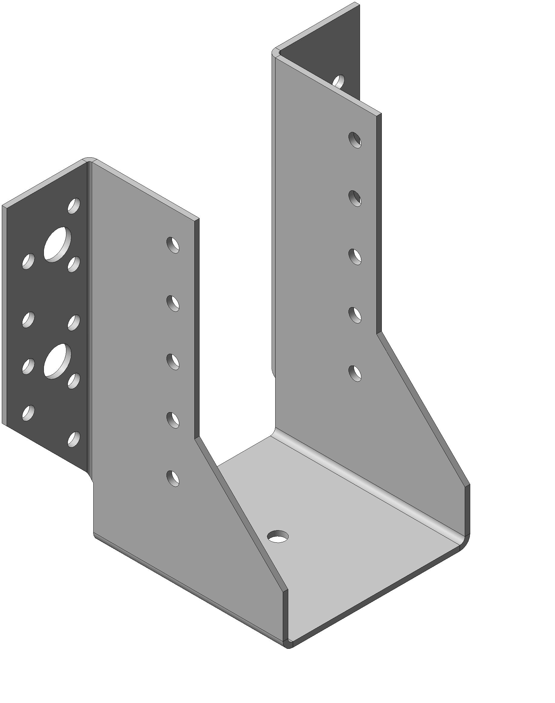 Опора бруса раскрытая ОБР 70х130х2