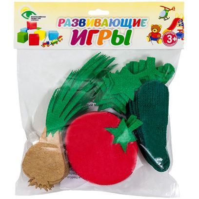 Игра-пособие для детей 3+ "Счетный материал №3 (помидор, огурец, лук)"