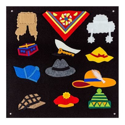 Игра-пособие для детей 3+ "Головные уборы"