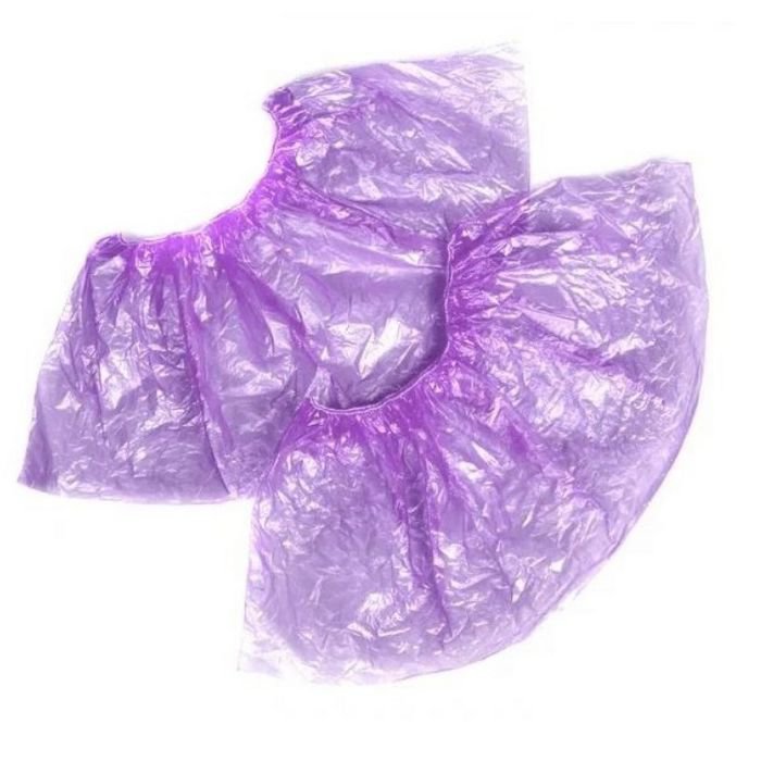 Бахилы полиэтиленовые фиолетовые "Стандарт 20" #1500 пар