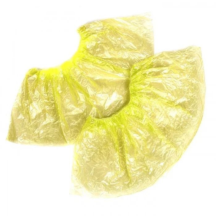 Бахилы полиэтиленовые желтые "Стандарт 20" #1500 пар