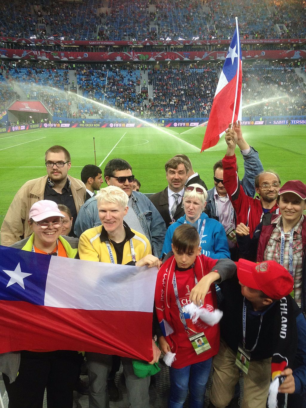 Инвалиды по зрению Санкт-Петербургской региональной организации ВОС посетили футбольные матчи Кубка Конфедерации