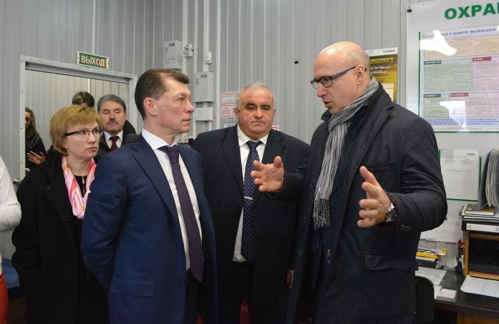 М. А. Топилин на предприятии ВОС