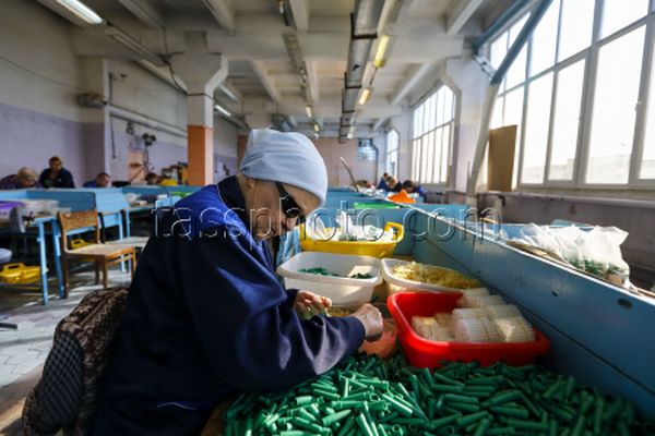 Инвалиды по зрению за работой