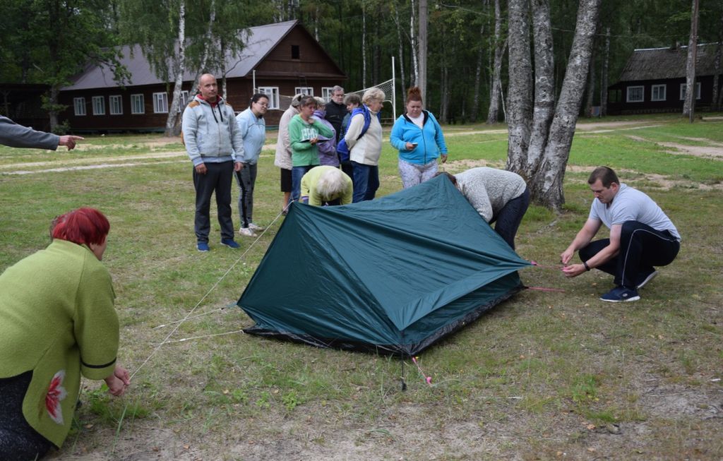 Установка палатки на время