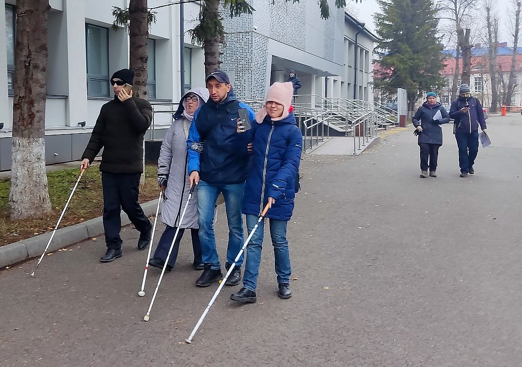 В преддверии Международного дня слепых в Казани прошёл квест «Белая трость»