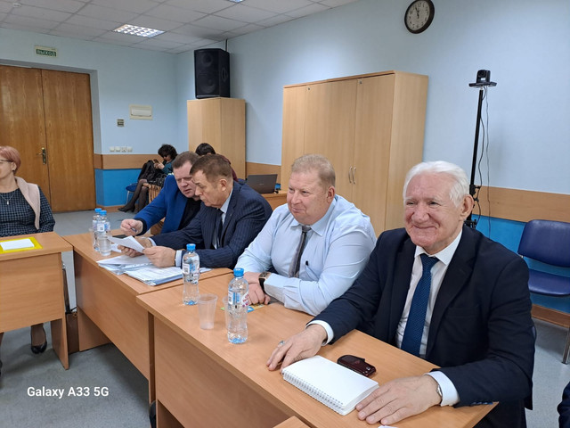 Заседание Центрального правления ВОС: справа налево - председатель Краснодарской РО ВОС Ю. С. Третьяк, председатель Приморской РО ВОС Д. В. Поташев, генеральный директор КСРК ВОС В. П. Баженов и генеральный директор санатория ВОС 